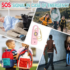 Rechargeable Personal Safety Alarm for Women, 135 dB Loud Self Defense Keychain Siren with LED Strobe Light, Personal Emergency Security Safe Devices Key Chain Alarms for Women Kids Elderly (Pink)
