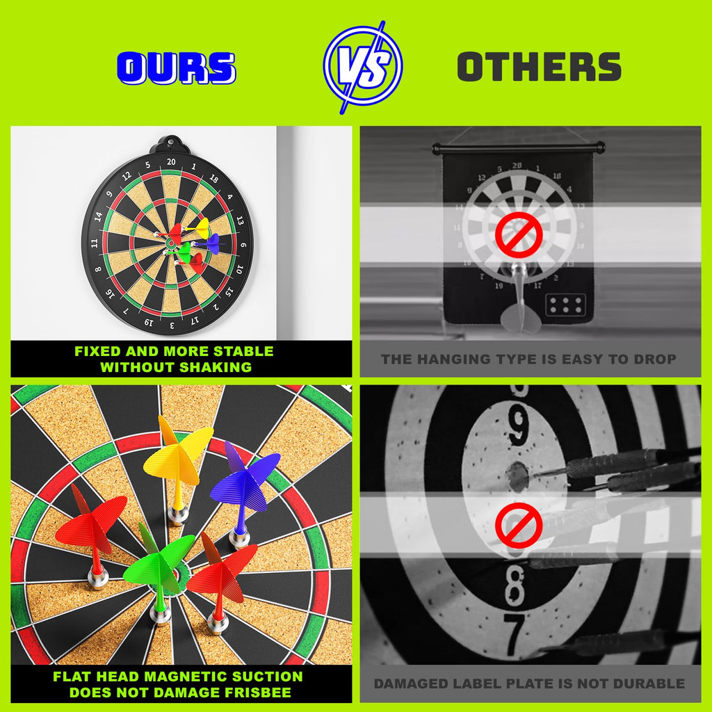 Magnetic Dart Board for Kids - 12pcs Magnetic Darts, Indoor/Outdoor Kids Games and Party Games, Christmas Birthday Gifts Toys for 3-12 Year Old Boys