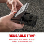 Tomcat Rat Snap Trap, for Home and Farm Use, Kills Rats, Removable Bait Cup, Easy-Set Features, 4-Pack