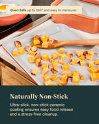 Caraway Non-Stick Ceramic Medium Baking Sheet - Naturally Slick Ceramic Coating - Non-Toxic, PTFE & PFOA Free - Perfect for Baking, Roasting, and More - Medium (15" x 10") - Gray