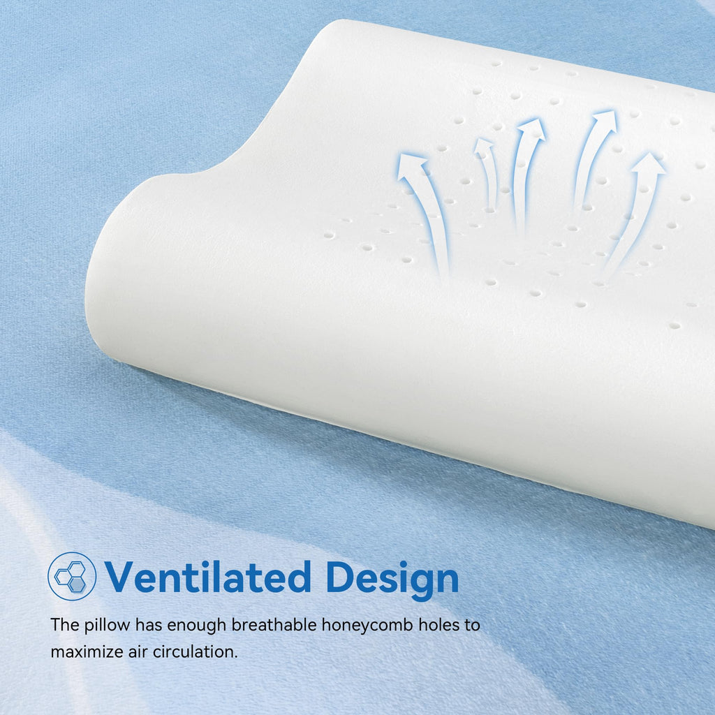 AM AEROMAX Firm Contour Memory Foam Pillow, Cervical Pillow for Neck Pain Relief, Neck Orthopedic Sleeping Pillows for Side, Back and Stomach Sleepers.