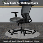 Office Chair Mat Carpet Protector: 36" x 36" Plastic Heavy Duty Computer Desk Mats with Lip for Low Flat and No Pile Carpeted Floor - Clear Rug Pad for Rolling Chairs Office Work Home Gaming Round