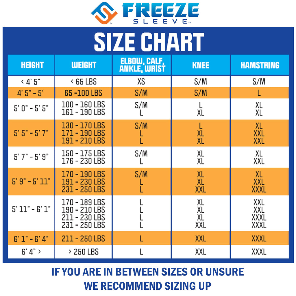 FreezeSleeve Ice & Heat Therapy Sleeve- Reusable, Flexible Gel Hot/Cold Pack, 360 Coverage for Knee, Elbow, Ankle, Wrist- Blue Camo, 3X-Large