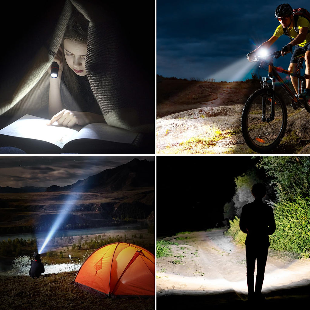 Blukar Flashlight Rechargeable, 2000L High Lumens Tactical Flashlight, Super Bright Small LED Flash Light- Zoomable, Adjustable Brightness, Long Lasting for Camping, Outdoors and Home Emergency