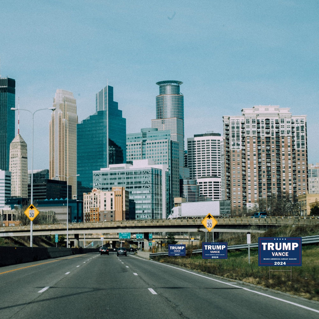 Trump 2024 Yard Sign, Trump Signs for Yard, 12" x 18" inches Double Sided with H-Metal Stake, Trump 2024 Signs for Yard, Maga Yard Sign, Trump Signs, Donald Trump Yard Sign, Trump Vance Lawn Sign