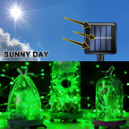 TW SHINE Green Solar String Lights Outdoor, Total 80 FT 240 LED Solar Powered Waterproof Fairy Lights 8 Modes Copper Wire Christmas St. Patrick's Day Party Tree Wedding Yard Decorations, 2 Pack