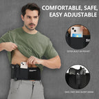 MOSTCOMTAC  Belly Band Holster for Concealed Carry, Gun Holster for Men Women, Breathable Concealed Carry Holster Fits Glock 19 17 42 43 43x, Ruger Lcp 380, Taurus for Most Pistols and Revolvers