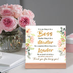 Boss Gifts for Women, Best Gifts for Boss Female - Unique Office Desk Card with Warm Words, Funny Boss Lady Gifts for Birthday, Going Away, Boss Day - Thank You Gifts for Your Female Boss
