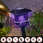 Solar Bug Zapper Outdoor UV Mosquito Killer Black Fly Repellent Light Waterproof Pest Control Insect Fly Trap LED Insecticidal Lamp Hang or Stake in The Ground for Indoor Home Garden(12 Pack)