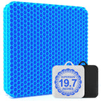 19.7＂ Gel Seat Cushion, Super Large & Thick Office Chair Cushion for Long Sitting - Back Hip Tailbone Pain Relief Cushion, Egg Seat Cushion Desk Chair Pads for Cars Wheelchair - Fits up to 350 lbs