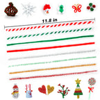 Christmas Pipe Cleaners,420 Pcs Pipe Cleaners Craft Set Including 320Pcs Pipe Cleaners &100Pcs Wiggle Googly Eyes Self Adhesive for Home&School DIY Art Crafts Daily or Christmas Decoration