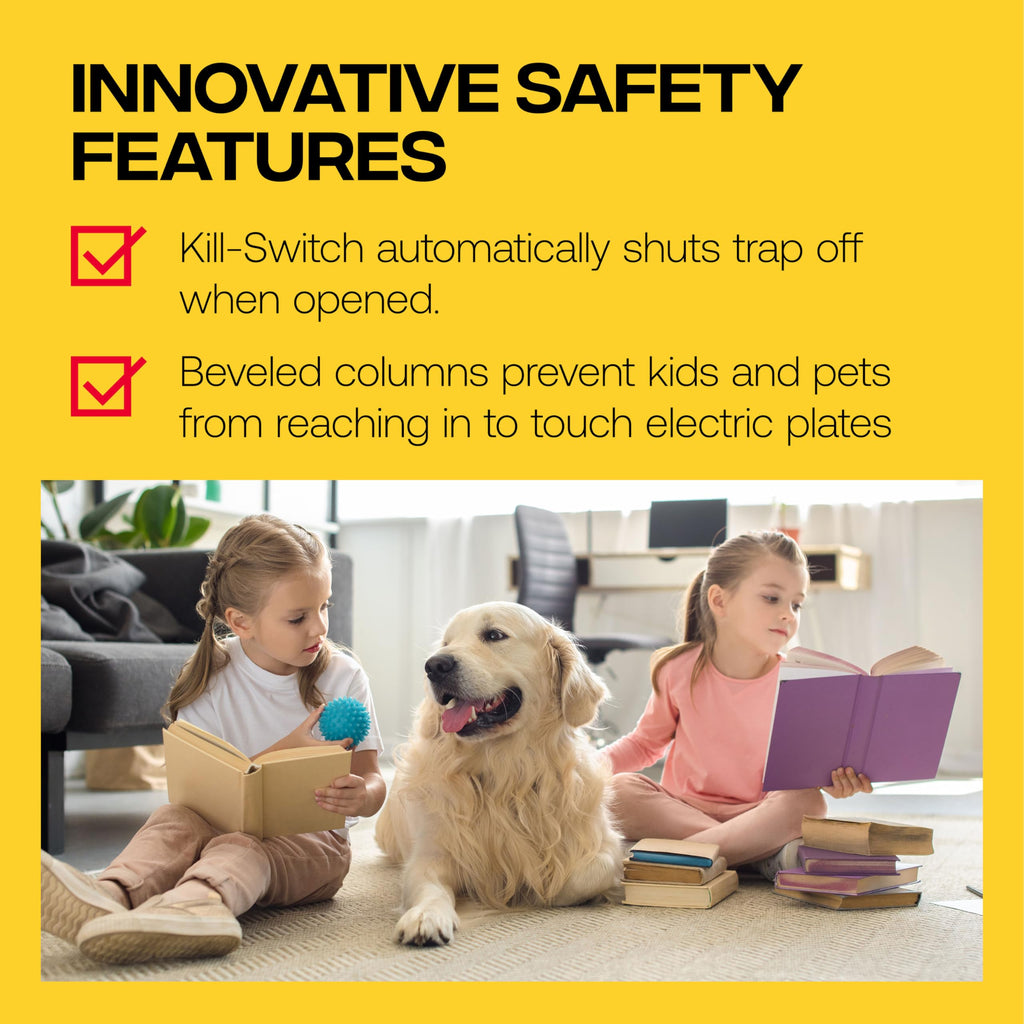 Victor Humane Mouse Traps Indoor for Home - M250BSR-3 - No Touch Electric Mouse Traps for Home, Pack of 3