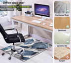 SAIKOOWA Office Chair Mat for Hardwood Floor,36"*48" Highly Premium Quality Protector Floor Mat,Desk Chair Mat - 2.15lbs Anti-Slip Chair Rug Mat for Office Home Laminate Floor Blue Leaf