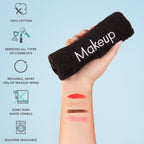 Arkwright Makeup Remover Wash Cloth - (Pack of 6) 100% Cotton Soft Quick Dry Fingertip Face Towel Washcloths for Hand and Make Up, 13 x 13 in, Black