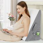 Wedge Pillow with Memory Foam Top, 9 & 12 Inch Bed Wedge for Acid Reflux, Back Pain, Heartburn, 7 in 1 Cooling-Gel Pillow Wedge for After Surgery, Adjustable Elevated Pillows for Sleeping, GERD