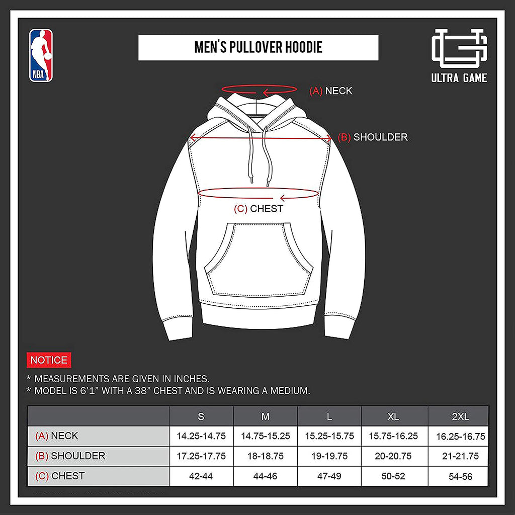 Ultra Game NBA Men's Fleece Midtown Pullover Sweatshirt