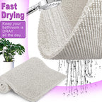 Shower Mats Non Slip for Elderly, 23.2x31.1’’Lager Loofah Non Slip Shower Mat, Loofah Bath Mats for Shower, Non Slip Bath/Shower Mat for Elderly-Wihte