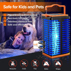 Solar & Electric Mosquito Zappers with Reading Lamps, 4200V Insect Killers for Indoor Outdoor Home Backyard Patio Camping