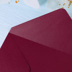 PONATIA 50 PCS/Pack A7 Envelopes, 5.25 x 7.5'' Shiny Burgundy Envelopes, 5x7 envelopes Perfect for Wedding Invitation Cards, Greenting Cards, Christmas Gift Cards Envelopes