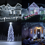 TW SHINE White Solar String Lights Outdoor, Total 80 FT 240 LED Solar Powered Waterproof Fairy Lights 8 Modes Copper Wire Lights for Christmas Party Tree Wedding Yard Decorations, 2 Pack