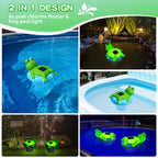 Uekars Pool Chlorine Floater, Solar Frog Chlorine Floater with Light, Glow in Dark Chlorine Tablet Floaters, Adjustable Release, Large Capacity Floating Chlorines Dispenser for Pool, Hot Tub, Spa