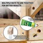 Carpenter Bee Trap for Outside - Shed Style Nature Hanging Wood Trap for Outdoor with Removable Bee Vault Plastic Jar (2 Pack)