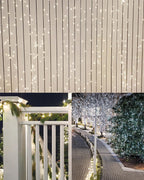Twinkle Star 2 Pack Outdoor Solar String Lights, 39.4 FT 120 LED Solar Powered Christmas Decorative Fairy Lights with 8 Modes, Waterproof Light for Xmas Trees Patio Yard Wedding Party, White