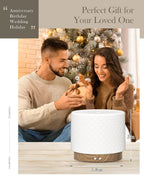 Essential Oil Diffuser, Ceramic Diffuser for Essential Oil Large Room Diffusers,Ultrasonic 280ml Aromatherapy Diffuser with Essential Oil, Bedroom Vaporizer Cool Mist Humidifier for Home Office