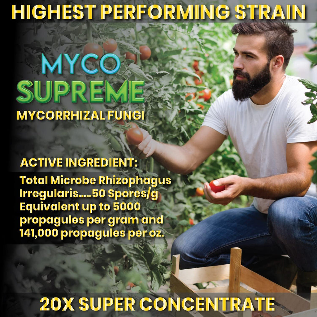 Mycorrhizal Fungi Root Enhancer for Plants - Bigger, Stronger, Healthier Roots, Use In Soil and Hydroponics - Super 20X Concentrated Mycorrhizae Inoculant Strain - Trifecta Myco Supreme (175 Grams / 6 OZ)