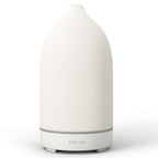 ENILYM Essential Oil Diffusers,Handmade Ceramic Aromatherapy Diffuser for Room and 9 Colors Night Light for Home,Auto-Off (White)