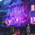 Halloween Christmas Projector Lights Outdoor, RGBW Ocean Wave LED Light Projector with Remote & Timer, IP65 Weatherproof for Yard, House Parties, Bedroom Ceiling Decor (Holiday Gift Idea)