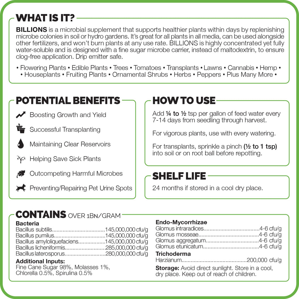 TPS Billions Concentrated Microbial Root Enhancer, 100% Water-Soluble with Mycorrhizae, Bacteria and Trichoderma, 16 oz (1 Pound)