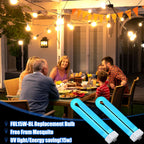 Zapper Light Bug Zapper Replacement Bulbs Insect Attracting Lamp FUL15W BL U Shaped Twin Tube Fluorescent UV Lamp 7.56 x 1.80 x 0.93 inch (White, 2)
