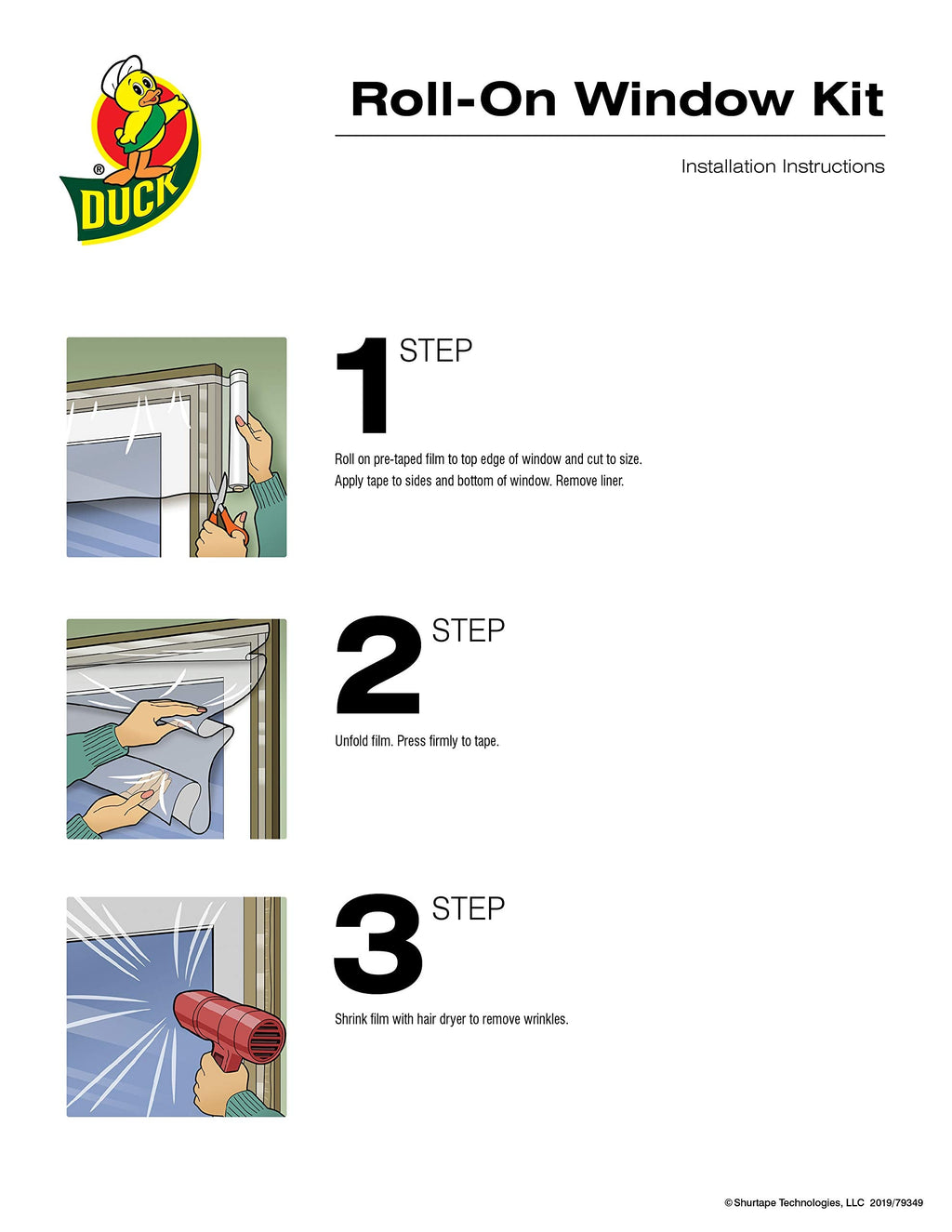 Duck Brand 281067 3 Window Insulation Kit
