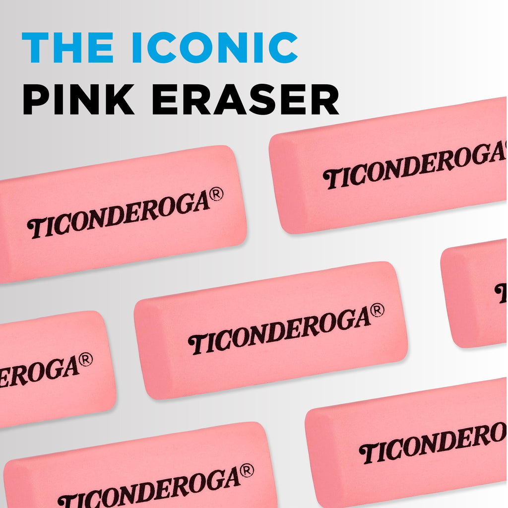 Wedge Erasers, Pink, 3 Count