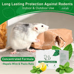 Pest Rodent Repellent, 24 Pack Peppermint Oil Repellent for Mouse Rats Spider Roach Ant Squirrel Pest Control Indoor & Outdoor, Natural Mice Deterrent Replace Trap Poisoning Family & Pet Safe Green