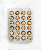 USA Pan Bakeware Mini Cupcake and Muffin Pan, Nonstick Quick Release Coating, 24-Well, Aluminized Steel