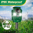 Peepst Solar-Powered Ultrasonic Animal Repellent with Motion Sensor, Perfect for Outdoor Yards, Deer Repellent Device with LED Flashing Lights, Effective to Repel Deer, Coyotes, Raccoons, and Cats