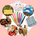 Aeelike Crochet Kit for Beginners Adults, Crochet Kits Include Yarn, 59pcs Crochet Starter Kit for Beginners,Ergonomic Crochet Hooks 2.0-6.0 mm, Lace Steel Needles 0.6-1.9 mm