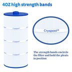 Cryspool® 08017 Filter Compatible with 6540-488, Sundance Double End 120, PSD125-2000, C-8326, FC-2780, Magnum SU125, 125 Sq. Ft Spa Filter Cartridge, 1 Pack