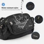 Fanny Pack Waist Packs for Men Women, Waist Bag Hip Pack for Travel Hiking Running Outdoor Sports -Black, Medium