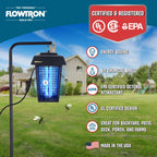 Flowtron Electric Bug Zapper 1 Acre Outdoor Insect Control with Dual Lure Method, 40W UV Light & Octenol Attractant for Fly & Mosquito, 5600V Kill Grid, Made in USA, UL Certified