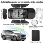 TINGLU Window Shades for Cadillac XT6 2020-2025 Accessories Side Full Windows Windshield Sun Shade Sun UV Rays & Privacy Protection for Camping,Napping,and Relaxing 8PCS