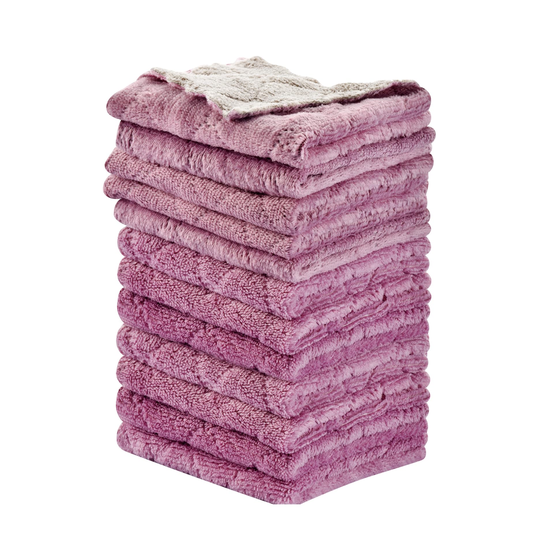 OstWony 12PCS Kitchen Towels Dish Cloths, Reusable Cleaning Rags 10x6in