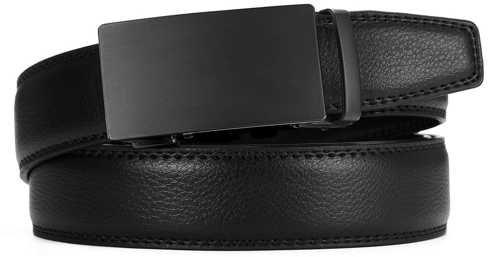 Mens Belt - Mens Ratchet Belt Leather 1 3/8" for Dress Pant - Micro Adjustable Belt Fit Everywhere