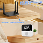 WiFi Wireless Caregiver Pager Call Button System Emergency Alert Button for Seniors Patient Disabled Elderly 1 Panic Button 1 Receiver(only Supports 2.4GHz Wi-Fi)