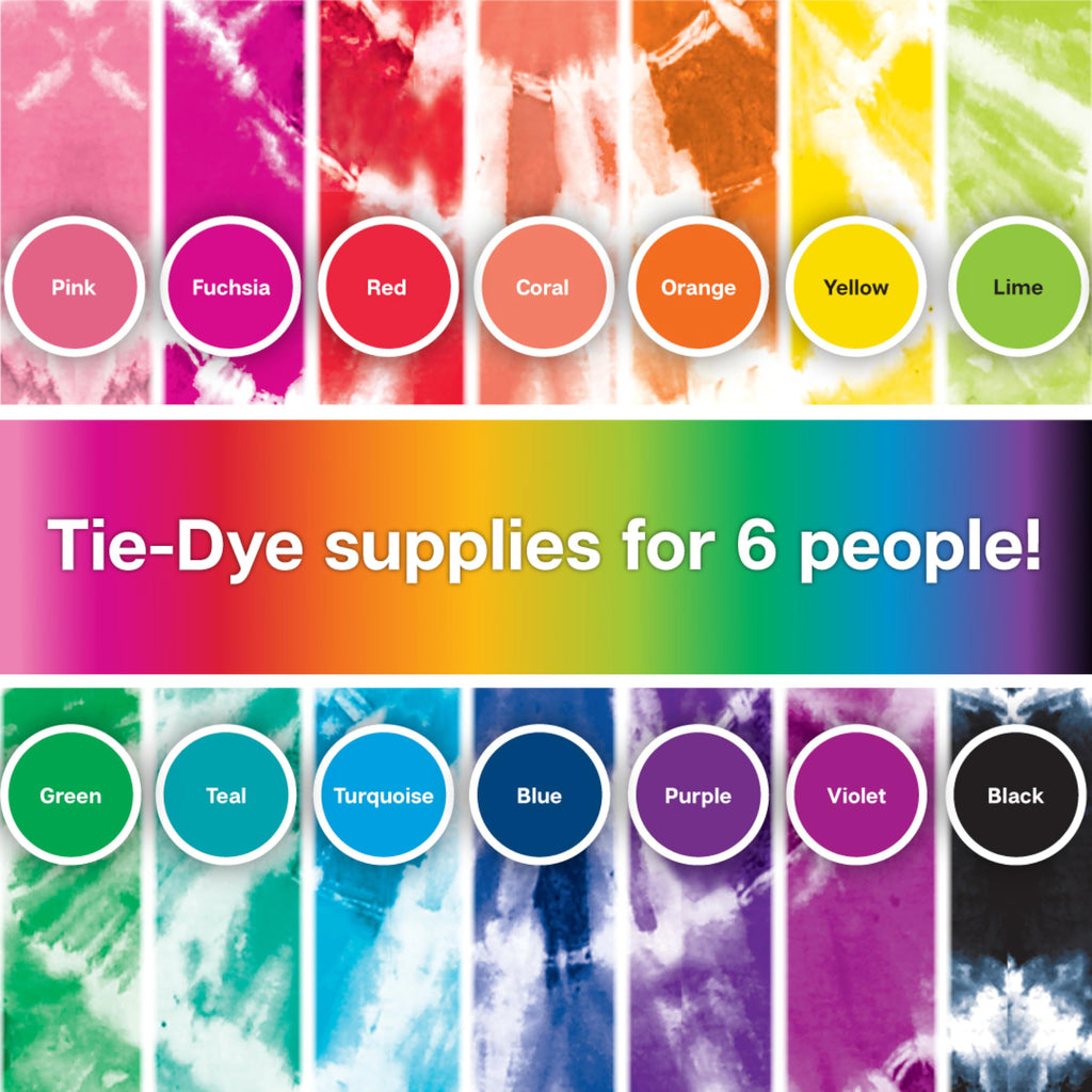 Tulip One Step Tie Dye Kit: Tie Dye Party Supplies, 18 bottles