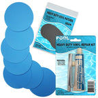 Heavy Duty Vinyl Repair Patch Kit for Above-Ground Pool Liner Repair; Glue and Patch Inflatables; Boat; Raft; Kayak; Air Beds; Inflatable Mattress Repair Blue