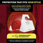 Catchmaster Clothing Moth Traps with Premium Extra Strength Odorless Pheromone Technology – Red, XL, Extra-Strength Glue – Traps & Targets Casemaking and Webbing Moths - 6-Pack