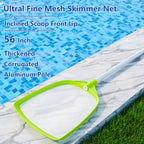 Sepetrel Pool Skimmer Net- Total Length 72 inches Ultral Fine Mesh Rake with Pole,Accessories for Cleaning Inground/Above Ground Swimming Pool, Pond,Spa and Hot Tub Leaf Debris